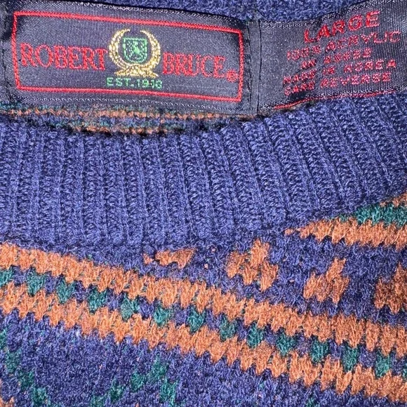 vintage Robert Bruce deer embroidered crewneck sweater from 1990s Size L